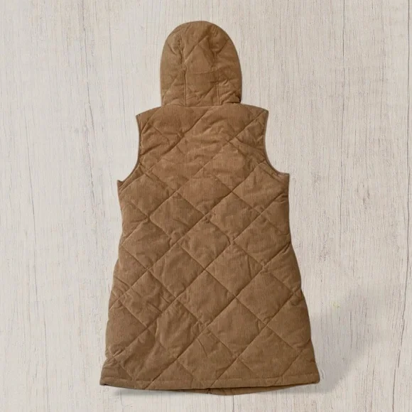 Women's NWT Corduroy Hooded Vest - Picture 2 of 8